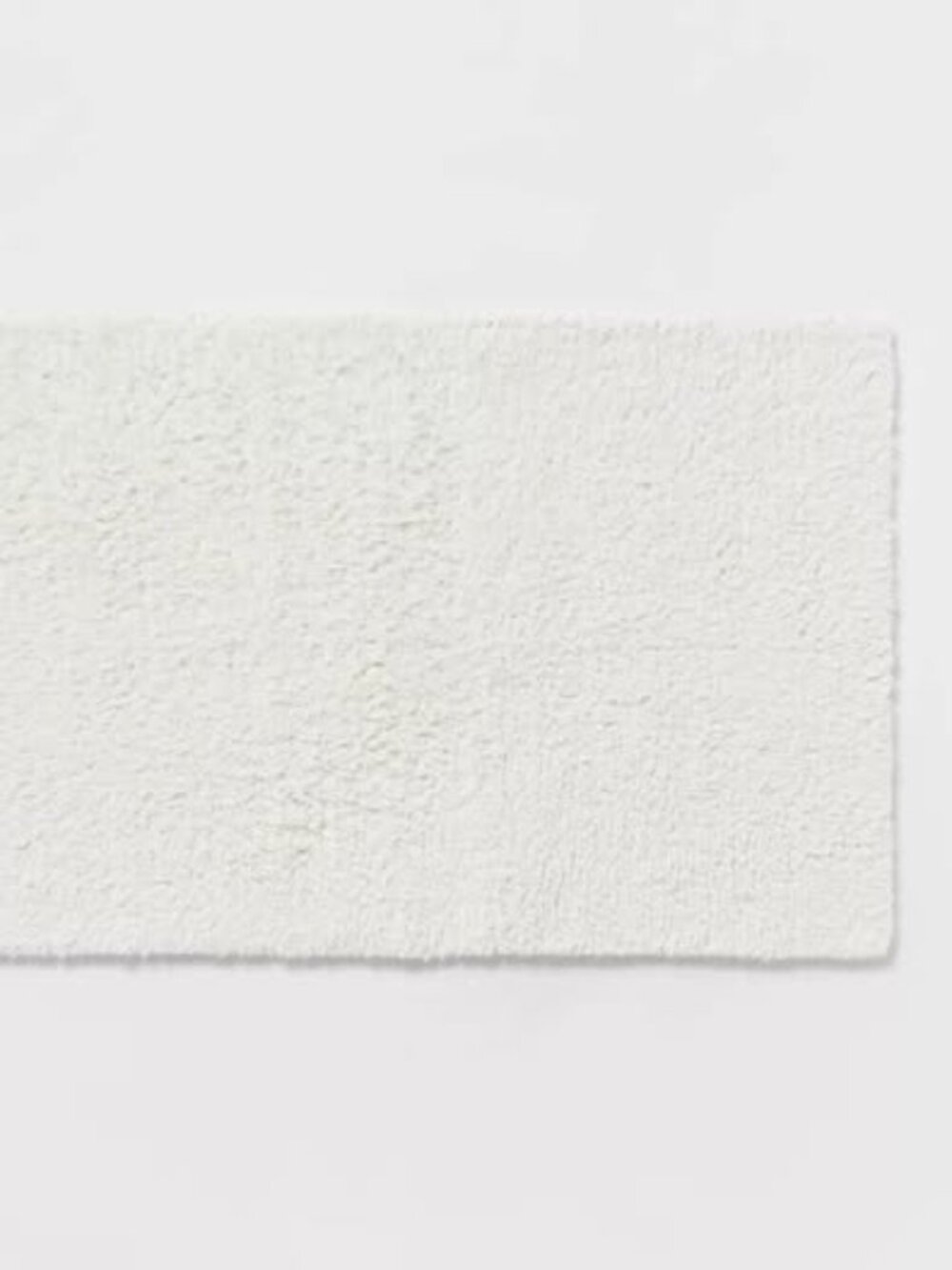 New Performance Plus Cotton Reversible Bath Rug/Runner - Threshold, New Ivory.
